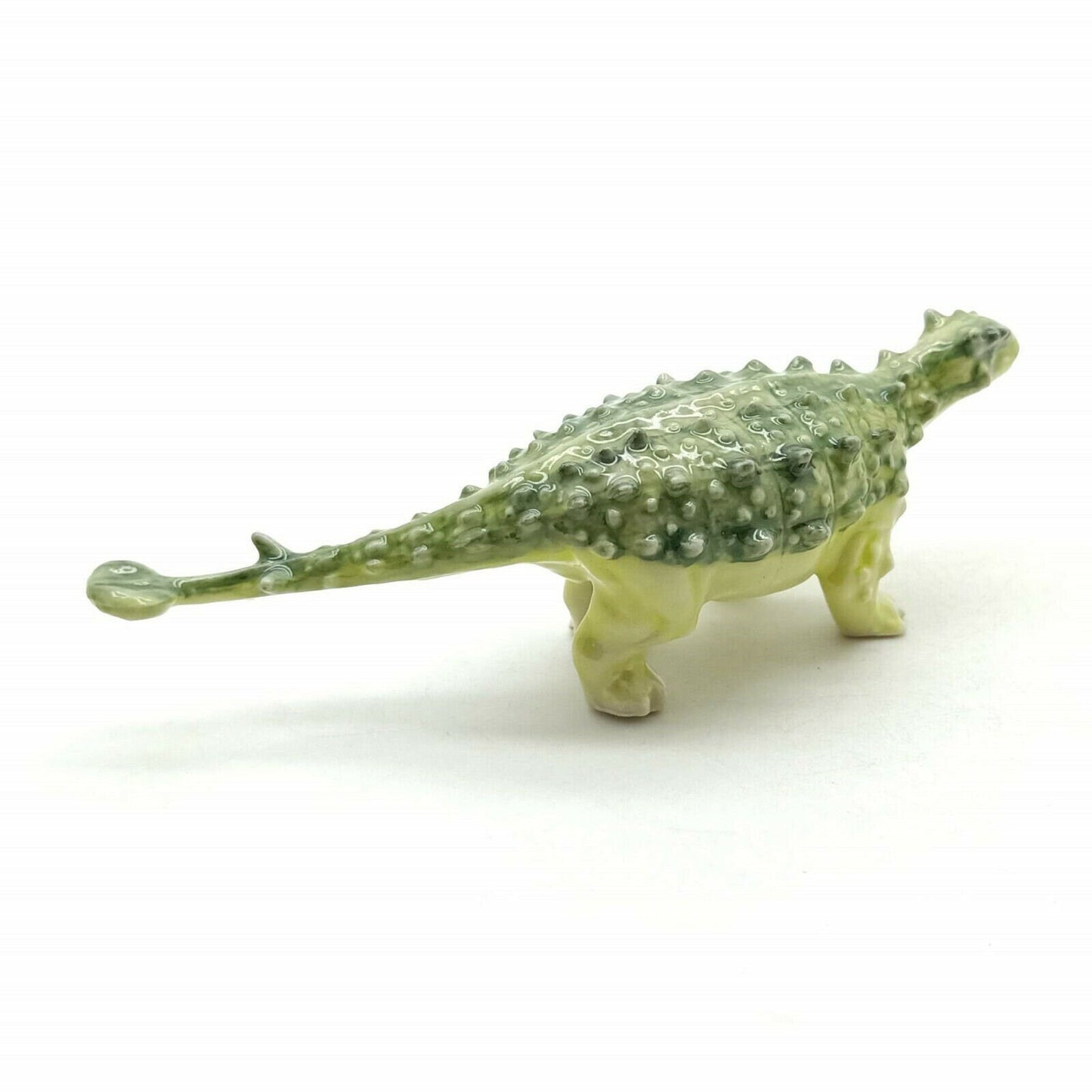 Green Pinacosaurus Dinosaur Ceramic Figurine Statue