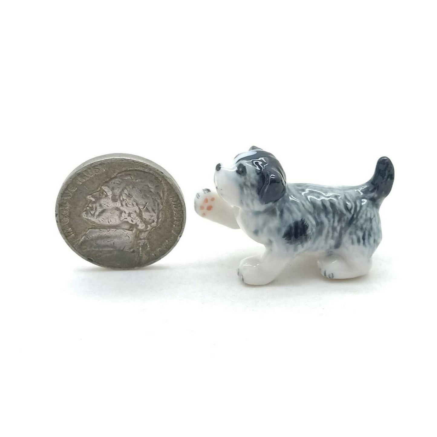 2 Collie Dog Ceramic Figurines