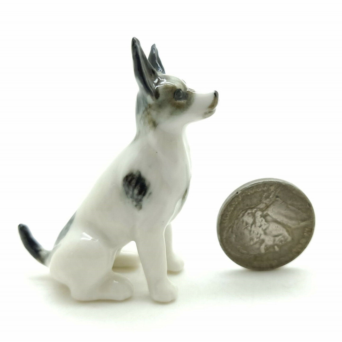 Set of 3 Toy Terrier Dog Ceramic Figurine Statue