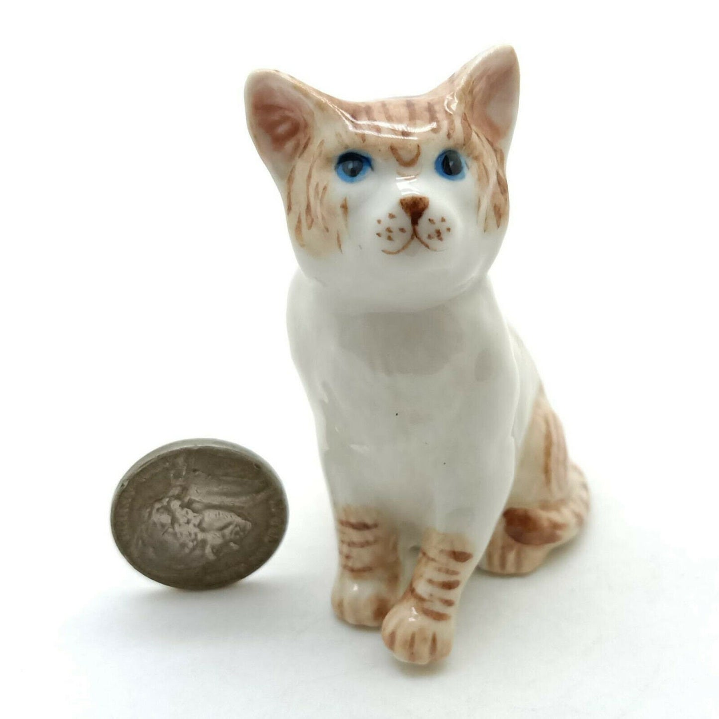 Set of 3 Siamese Cat Figurine Ceramic Statue