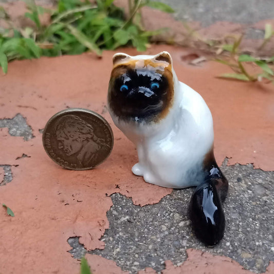 Himalayan Cat Ceramic Figurine Miniature