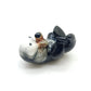 Otter Ceramic Figurine Miniature Lying on Back Statue