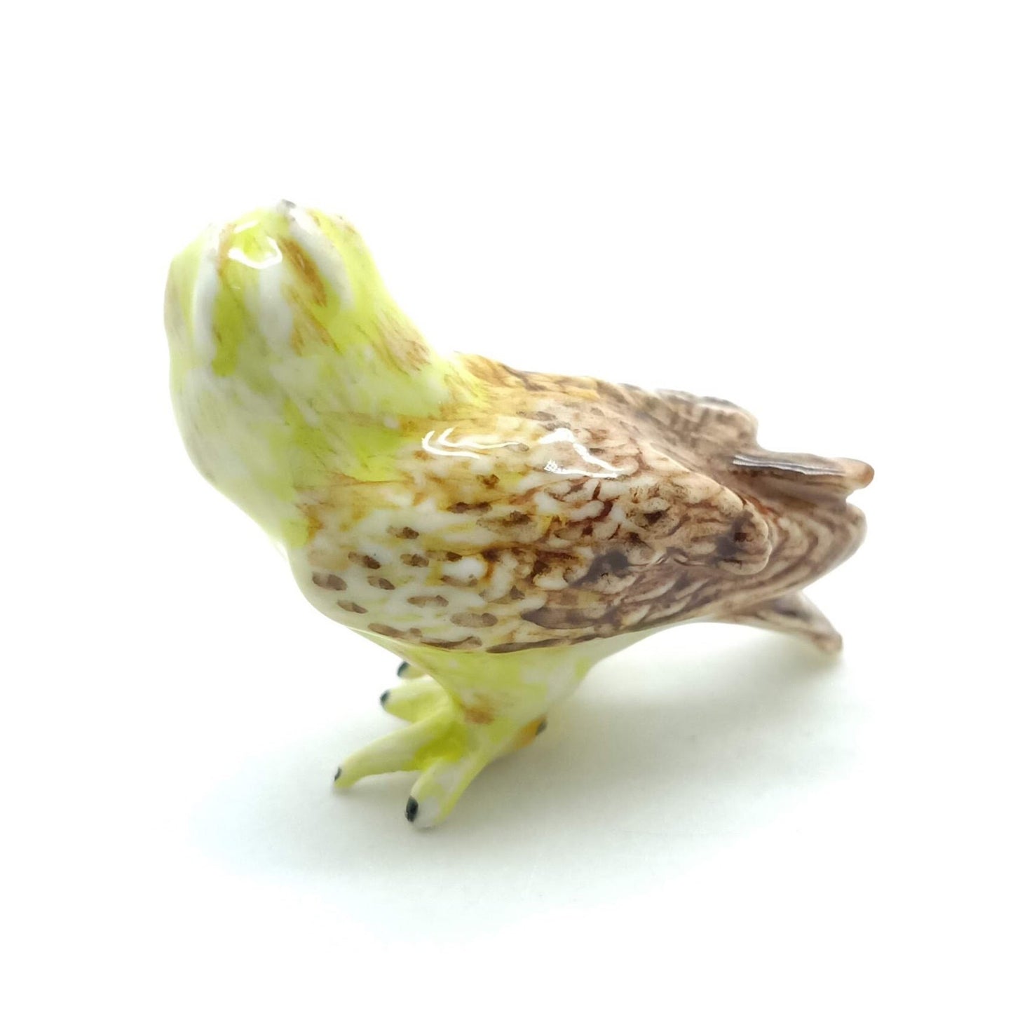 Owl Bird Ceramic Figurine Miniature Statue