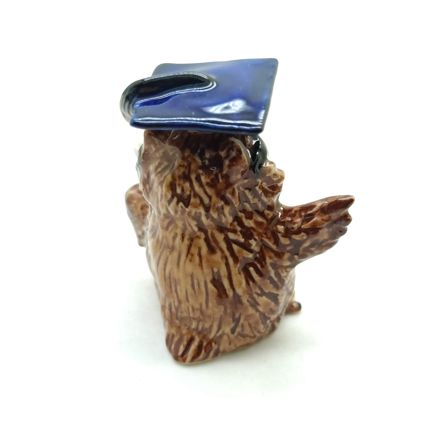 Owl Bird Ceramic Figurine Graduation Statue