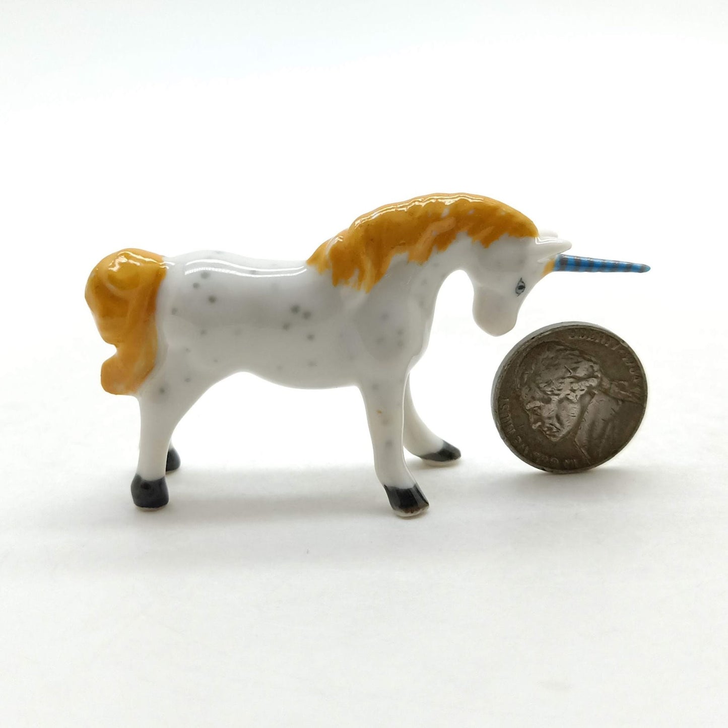 Unicorn Figurine Ceramic Miniature Statue
