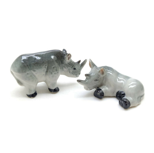2 Rhino Figurines: Where Art Meets Adventure