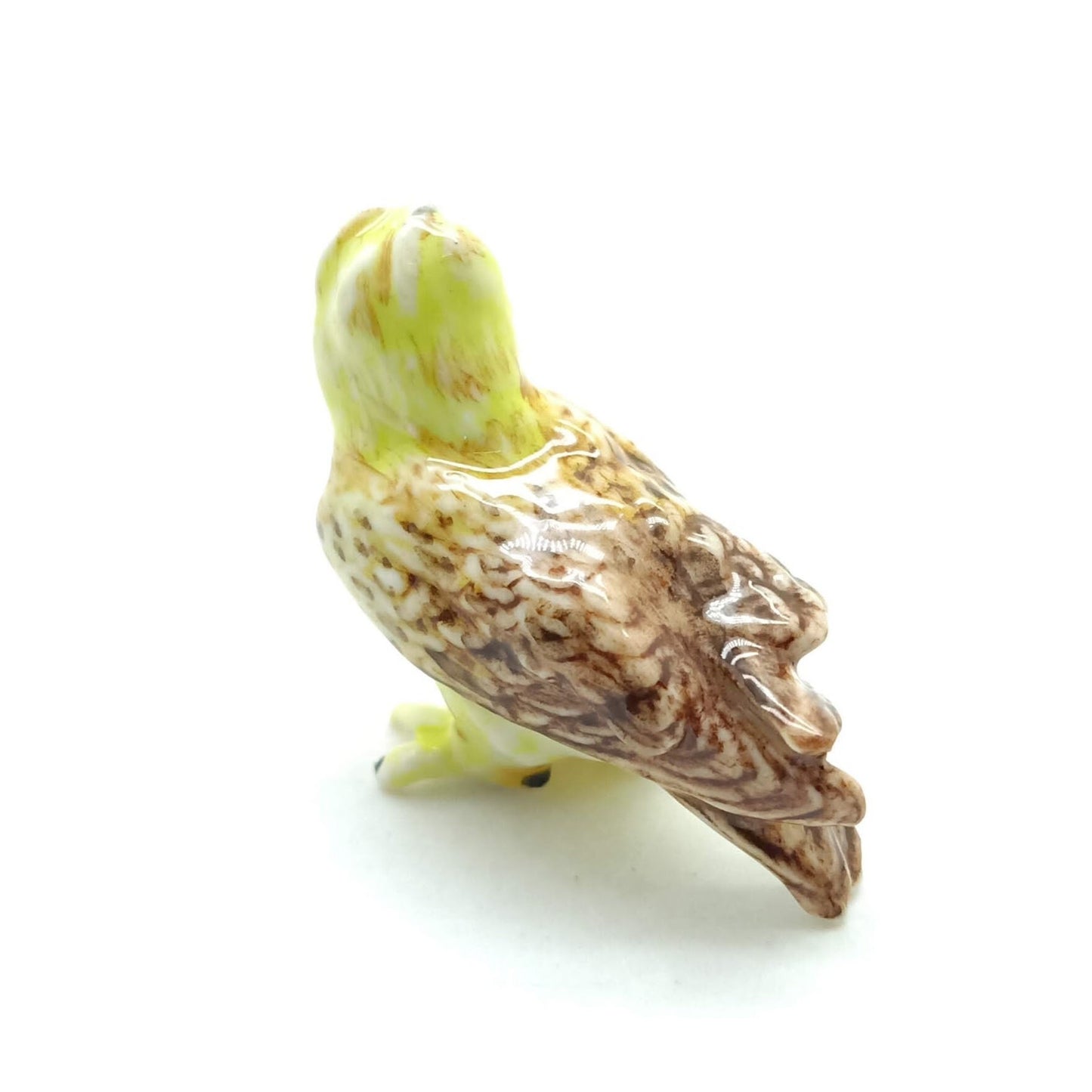 Owl Bird Ceramic Figurine Miniature Statue