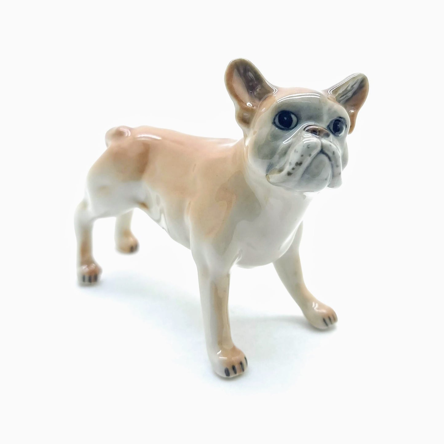 Brown Boxer Dog Ceramic Figurine Statue