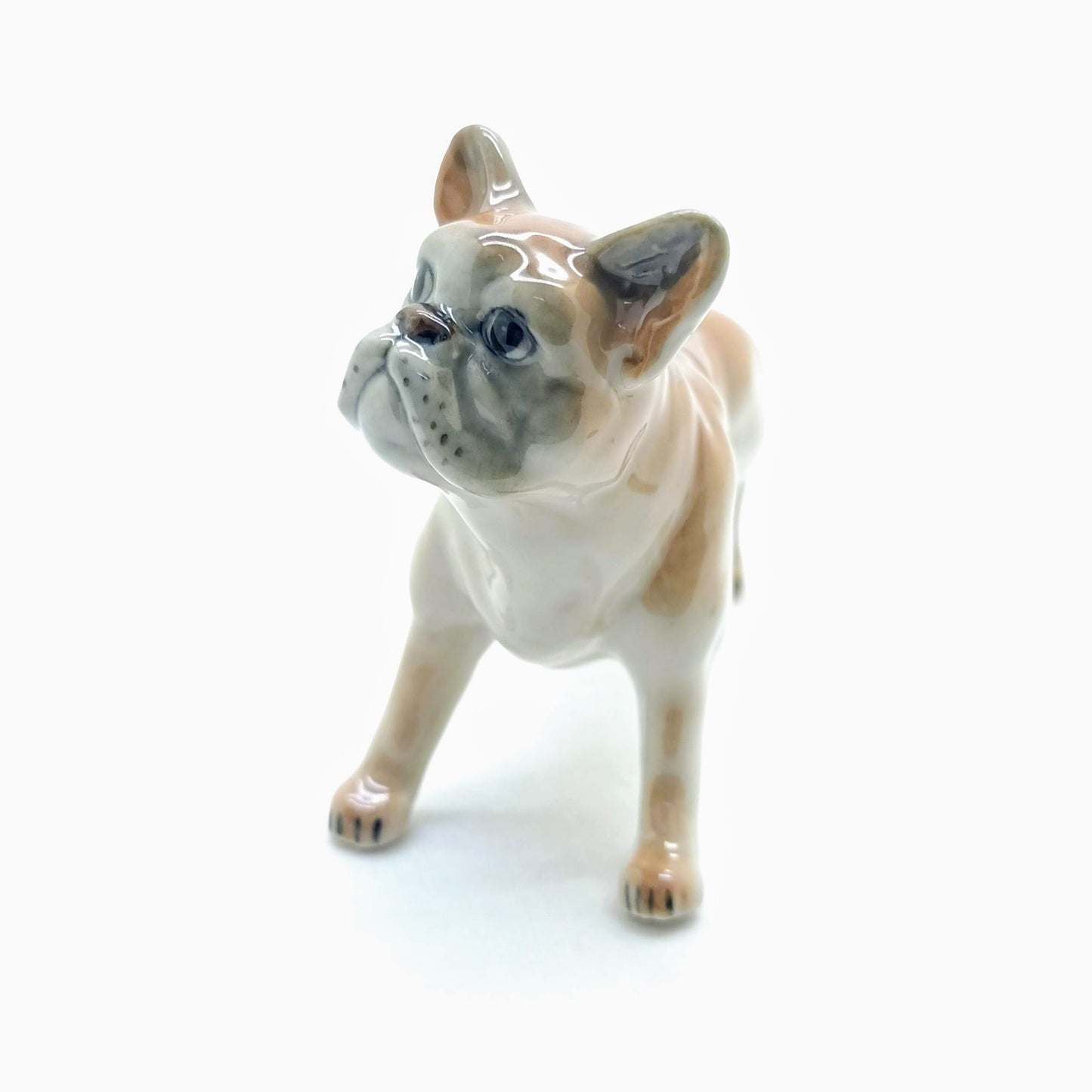 Brown Boxer Dog Ceramic Figurine Statue
