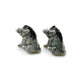 Set of 2 Tiny Boar Pig Ceramic Figurine Animal Miniature Statue