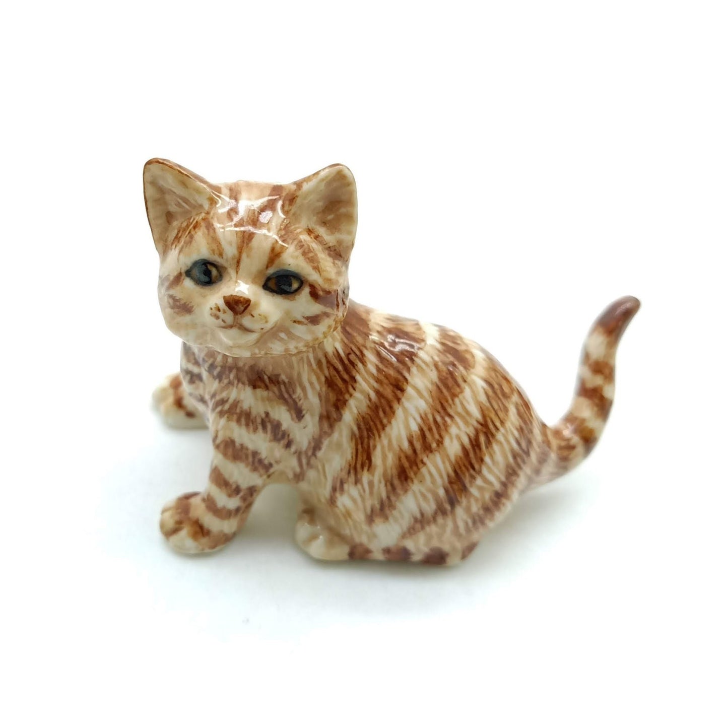 Cat Ceramic Figurine Miniature Statue