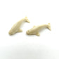 2 Humpback Dolphin Ceramic Figurine Tiny Dollhouse Miniature