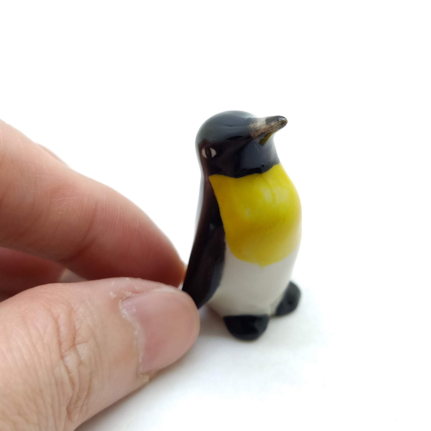 Set of 2 Penguin Bird Jackass Ceramic Figurine Statue