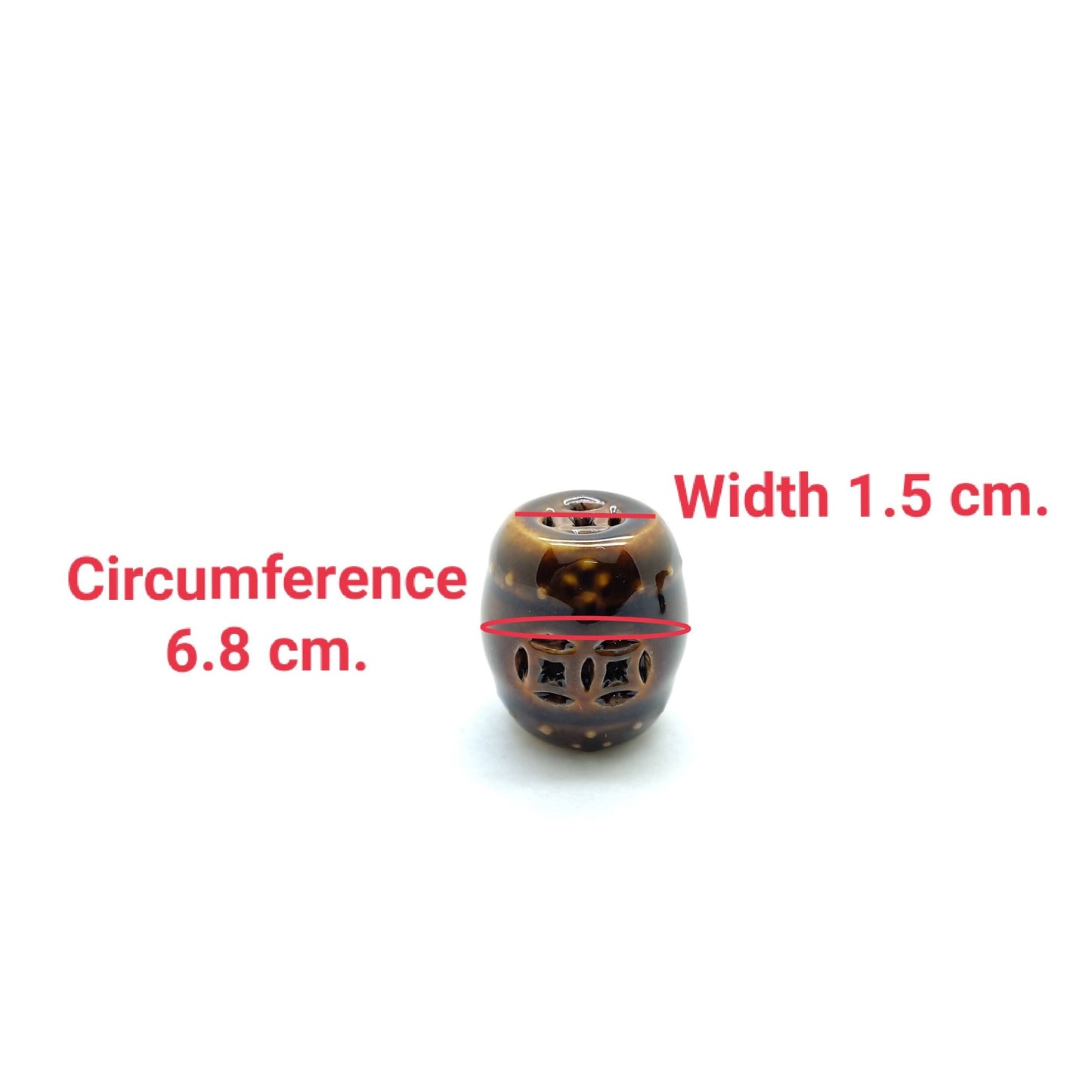 2 Ceramic Chinese Garden Stools | 2.5 cm. Tall