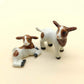 2 Goat Ceramic Figurines Miniature Statue