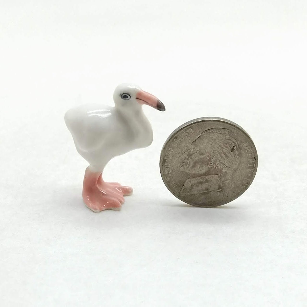 Flamingo Bird Family Ceramic Figurine Miniature Statue