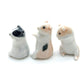 Set of 6 Guinea Pigs Cavies Ceramic Figurine Statue