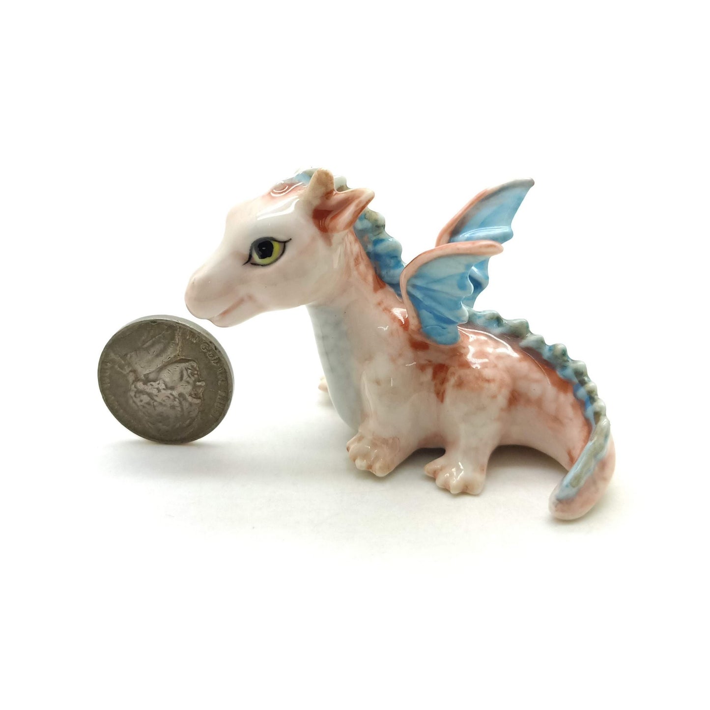 Little Dragon Ceramic Mythical Legendary Creature Figurine Statue