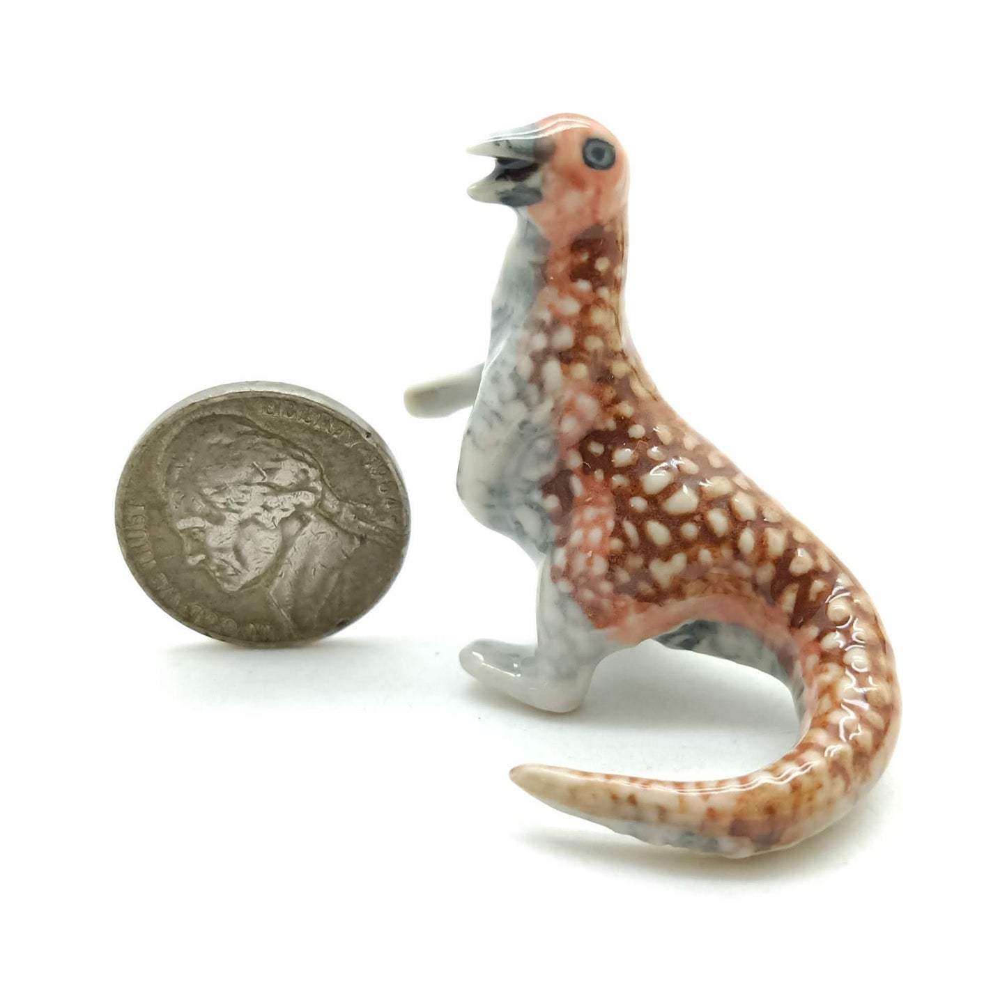 3 Dinosaur Ceramic Figurine Statue