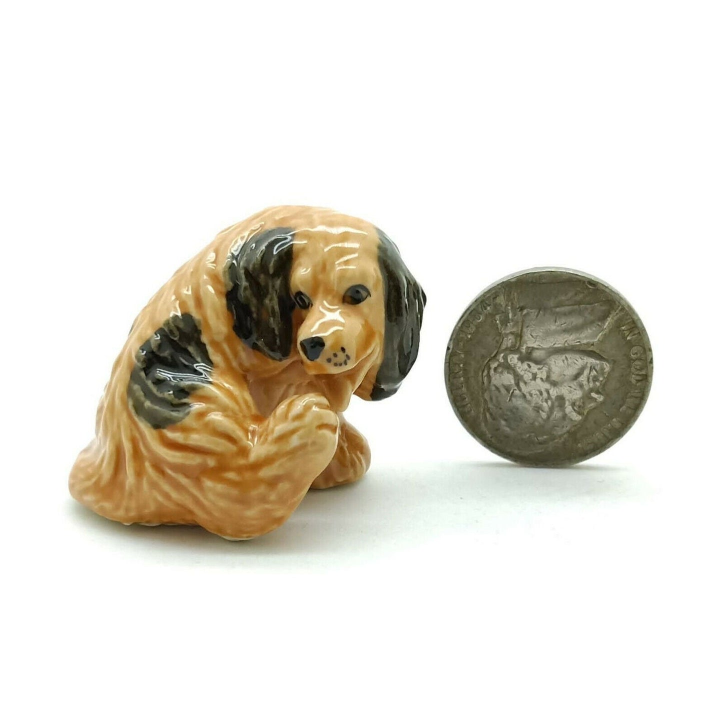 Set of 3 Cocker Spaniel Dog Ceramic Figurine Statue