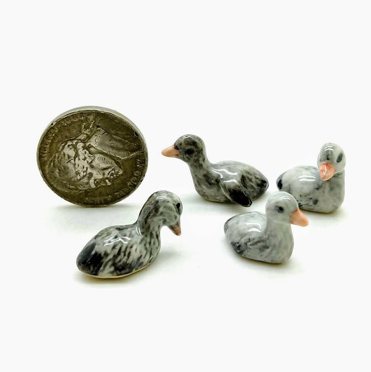 Geese Bird Bird Figurine Ceramic Miniature Family Statue