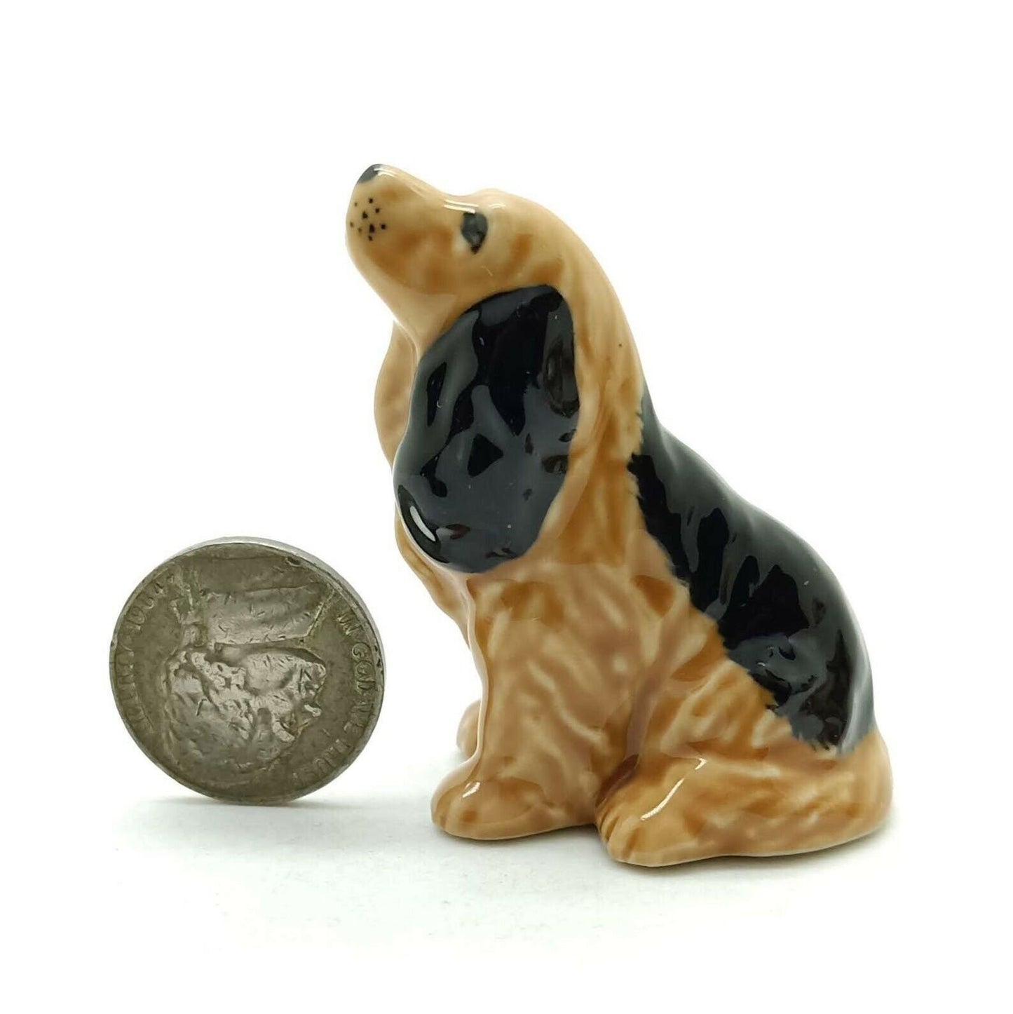 Set of 3 Cocker Spaniel Dog Ceramic Figurine Statue