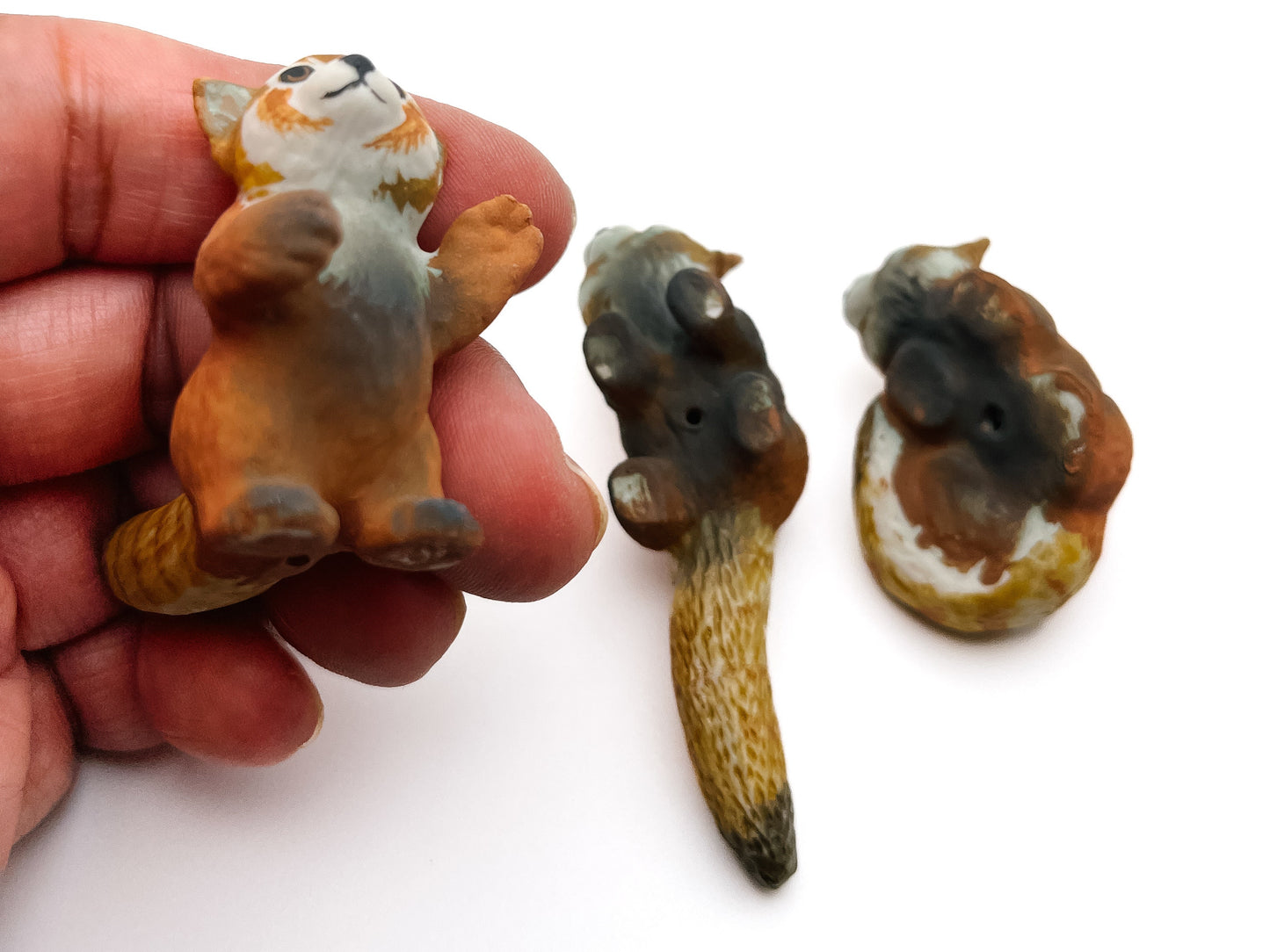 Red Panda Trio: No Gloss Figurines