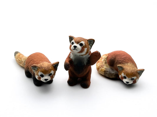 Red Panda Trio: No Gloss Figurines