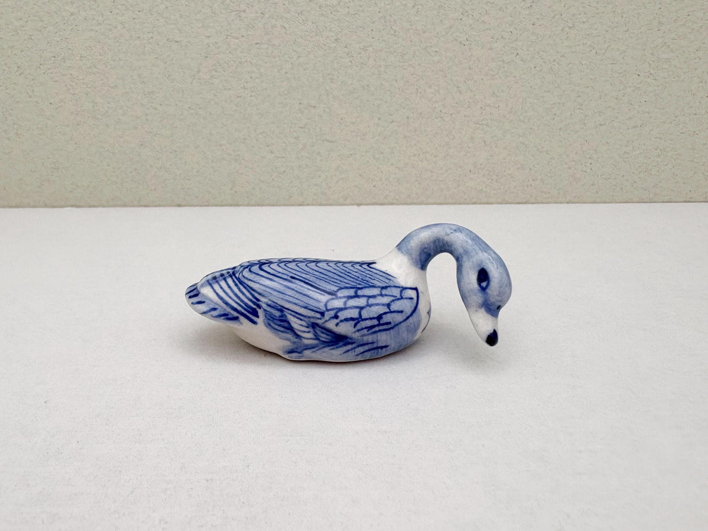 Mini Painted Blue & White Ducks