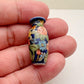 Hand-Painted Miniature Ceramic Floral Vase: Dollhouse Decor, Gift