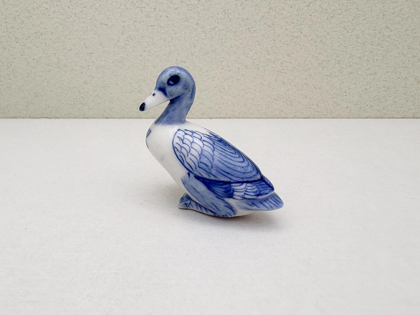 Mini Painted Blue & White Ducks