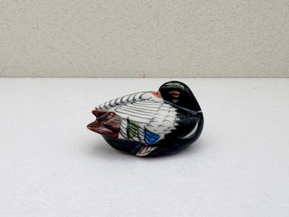 Ceramic Duck Figurines – Miniature Hand Painted Ducks | Colorful Shelf Decor