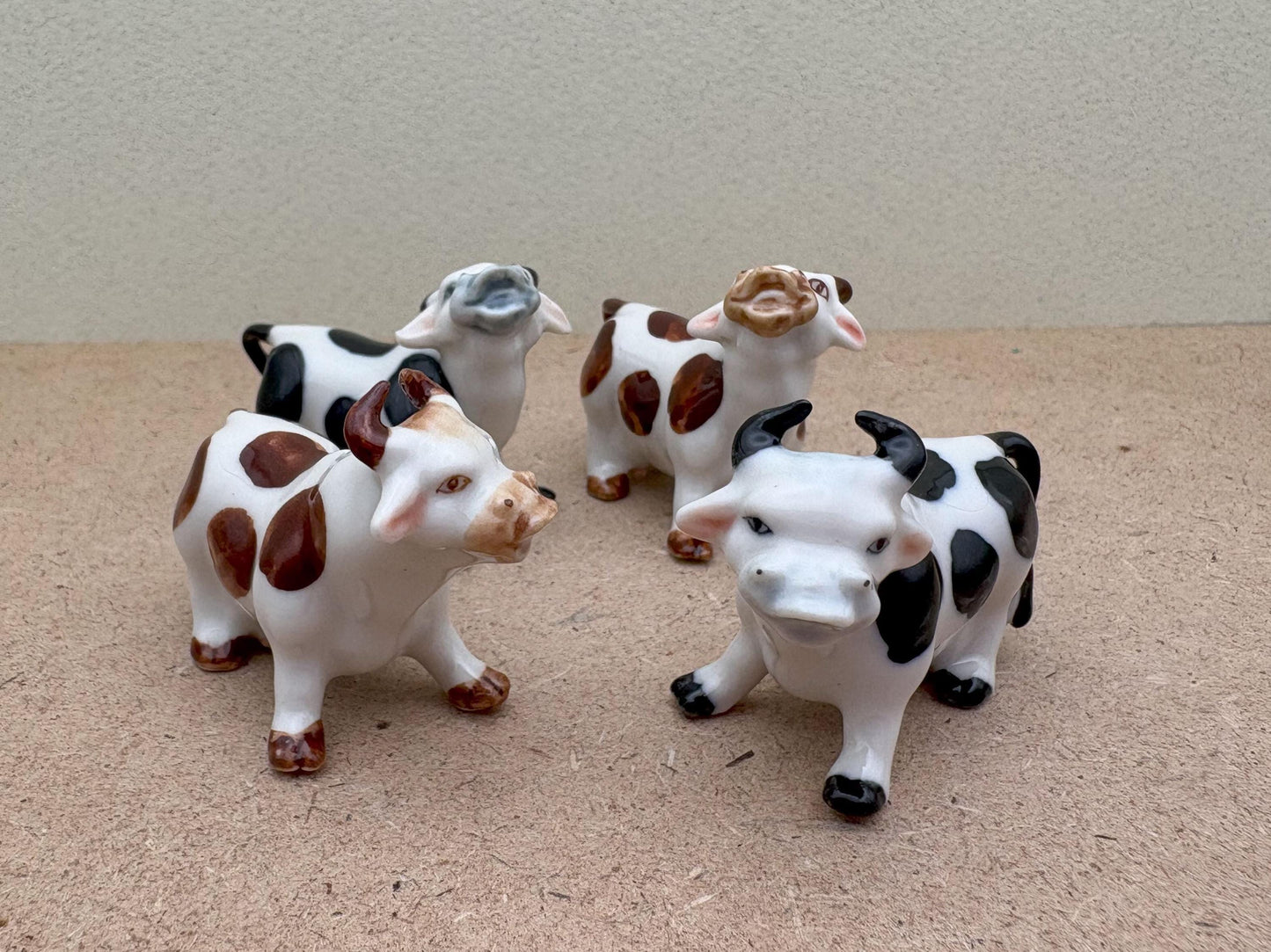 Hand-Painted Ceramic Cow Figurines (Set of 2) - Farmhouse Decor