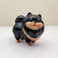 Cute Ceramic Pomeranian Trio – Dog Figurine Set with Glossy Finish, Perfect for Animal Lovers, Gift Ideas, and Shelf Décor