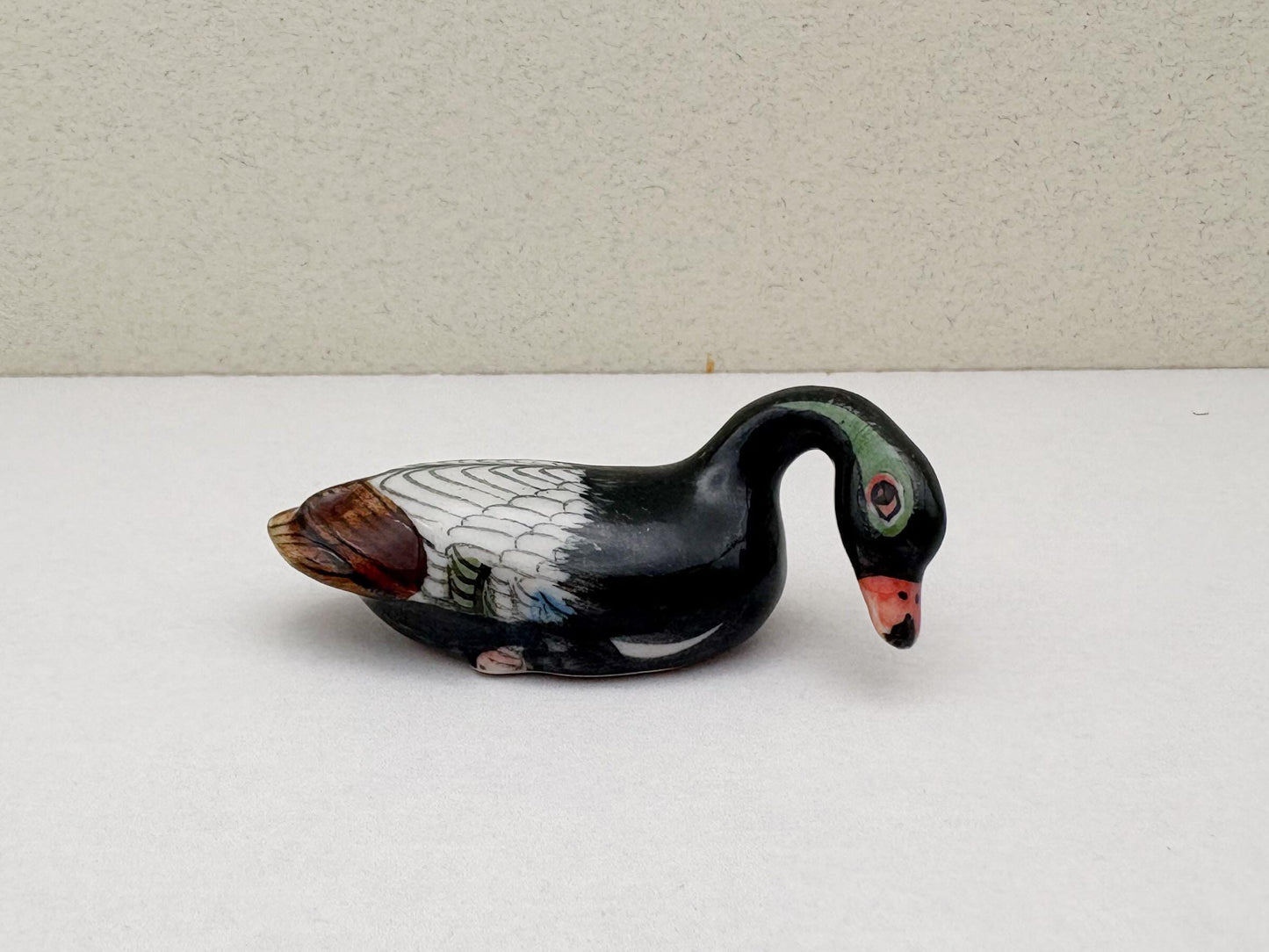 Ceramic Duck Figurines – Miniature Hand Painted Ducks | Colorful Shelf Decor