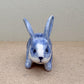 Hand-Painted Ceramic Rabbit Figurine: Blue Willow Style