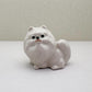 Charming White Ceramic Pomeranian Figurine Set, Trio of Lifelike Dog Figurines in Unique Poses, Ideal for Pet Lovers, Home Decor Enthusiasts