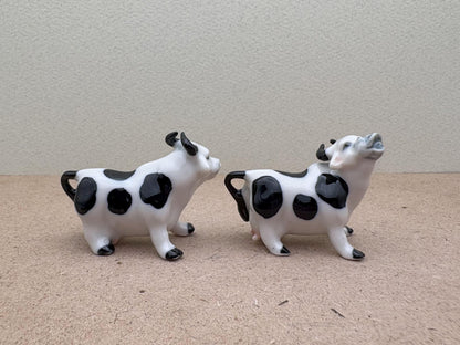 Hand-Painted Ceramic Cow Figurines (Set of 2) - Farmhouse Decor