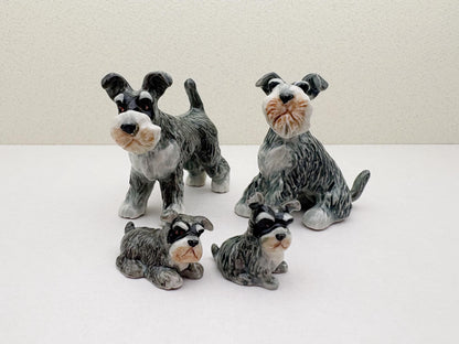 Schnauzer Figurine Set