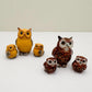 Owl family, set of 3