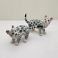 Silver Bengal Cat, set of 2