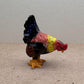 Ceramic Roosters Figurines: Colorful Farmhouse Decor Set