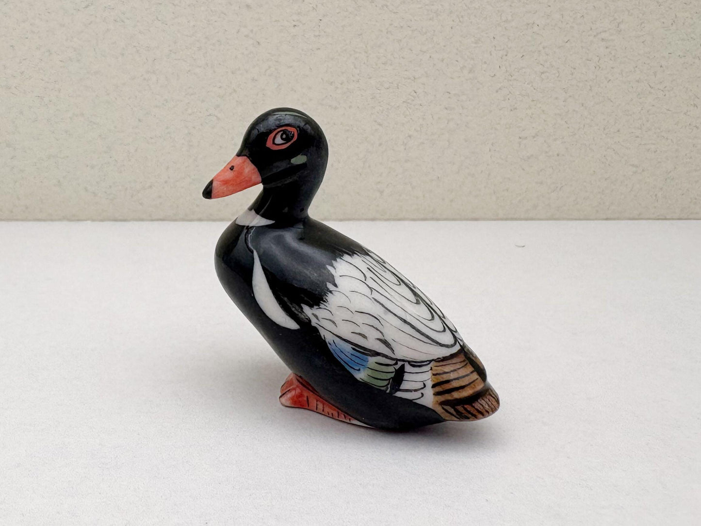 Ceramic Duck Figurines – Miniature Hand Painted Ducks | Colorful Shelf Decor