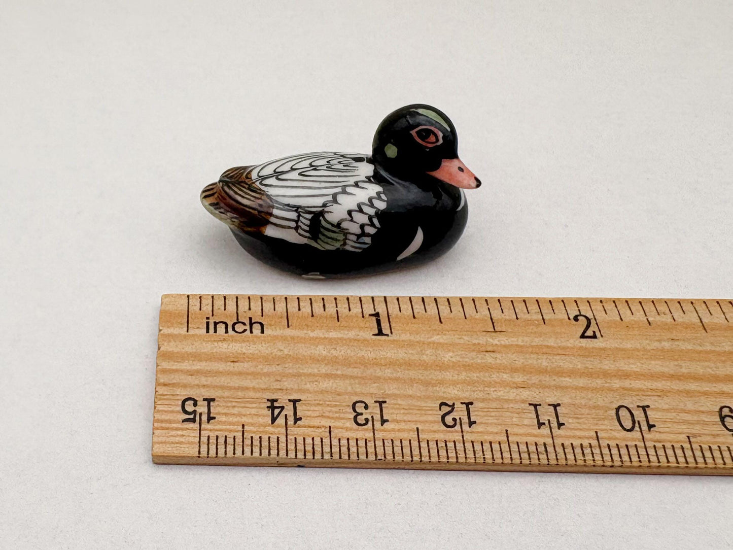 Ceramic Duck Figurines – Miniature Hand Painted Ducks | Colorful Shelf Decor