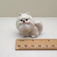 Charming White Ceramic Pomeranian Figurine Set, Trio of Lifelike Dog Figurines in Unique Poses, Ideal for Pet Lovers, Home Decor Enthusiasts