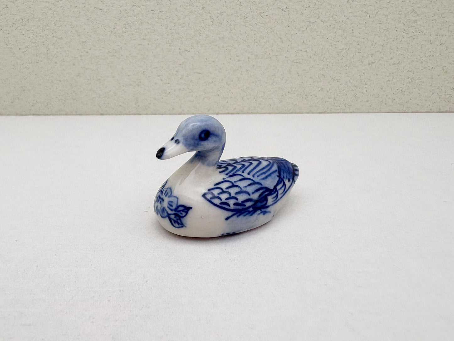 Mini Painted Blue & White Ducks