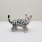 Silver Bengal Cat, set of 2