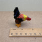 Ceramic Roosters Figurines: Colorful Farmhouse Decor Set