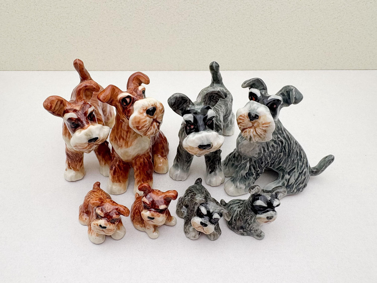 Schnauzer Figurine Set