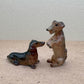 Sitting & Begging Dachshunds